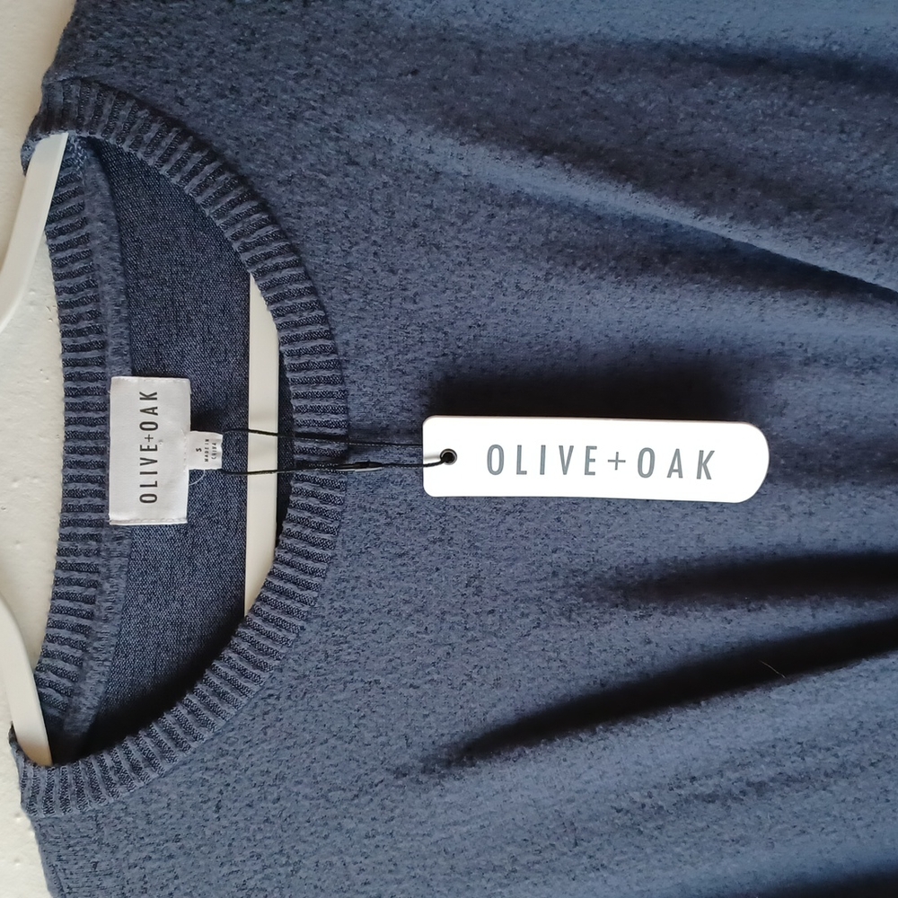 NWT Olive+Oak Blue Tie Sweater Size S - Picture 3 of 8